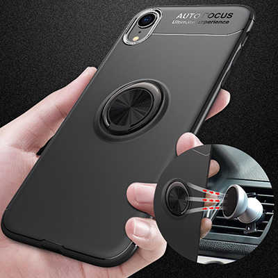 Wholesale 2 in 1 magnetic car mount iPhone XR/ Xs Max ring holder case
