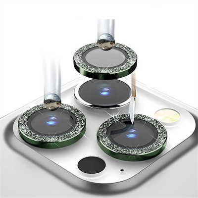 Tempered glass factories iPhone 15 diamond camera screen protector colorful lens protector