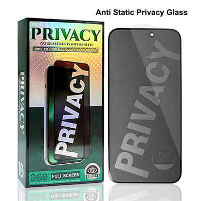 Tempered glass exporters privacy screen iPhone 15 Pro anti static glass protector